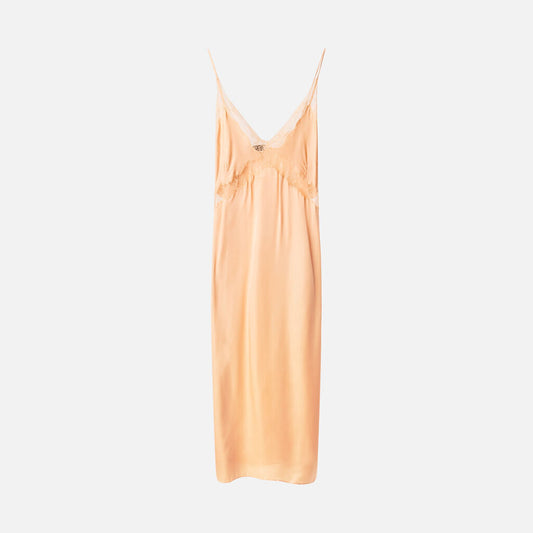 Anine Bing Blush Lace Slip Dress