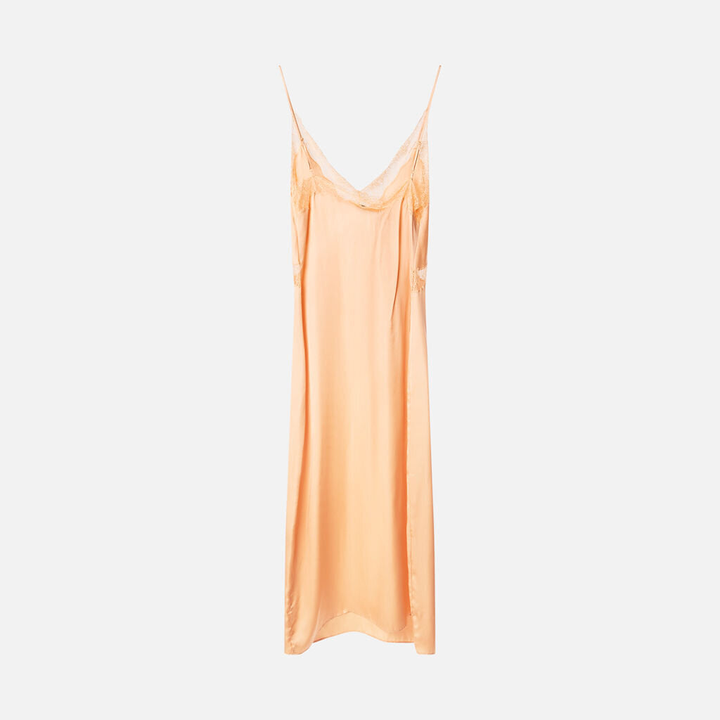 Anine Bing Blush Lace Slip Dress