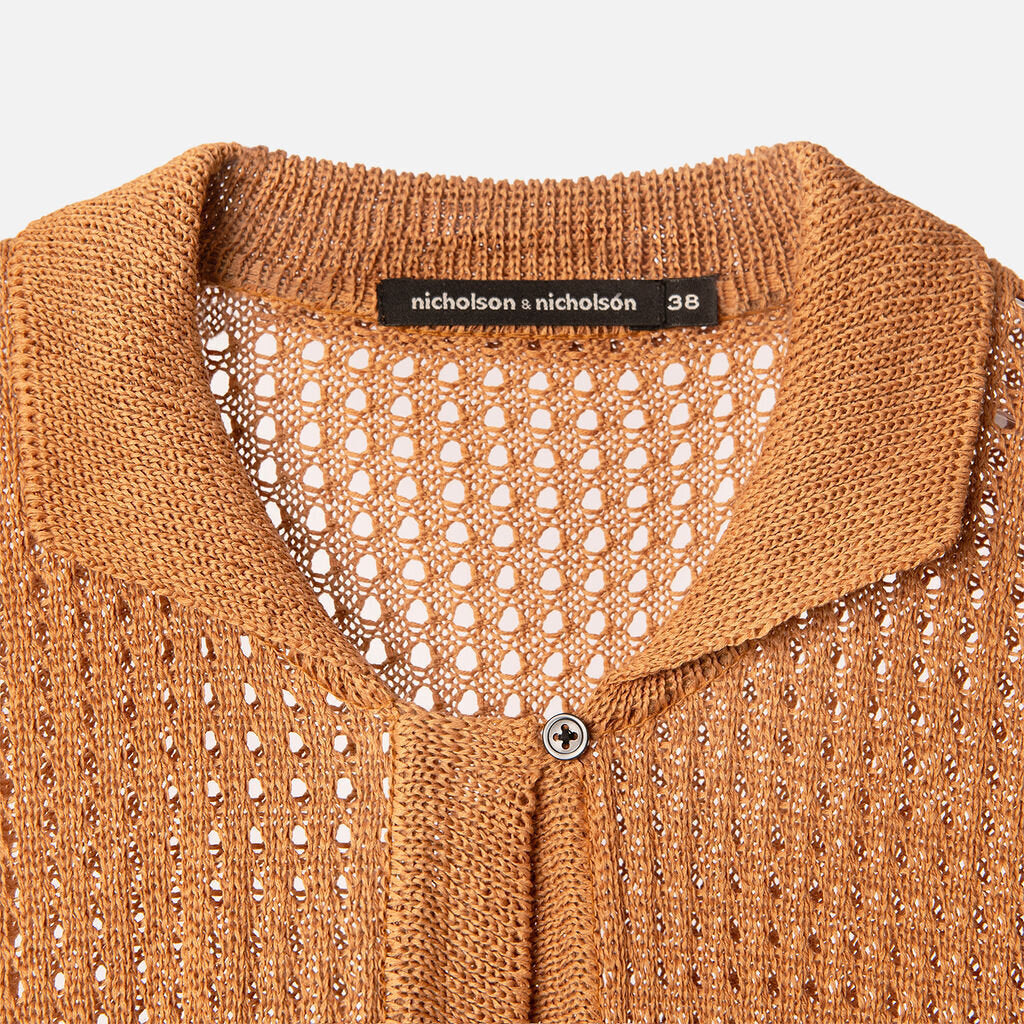 Nicholson & Nicholson Brown Open Knit Sweater