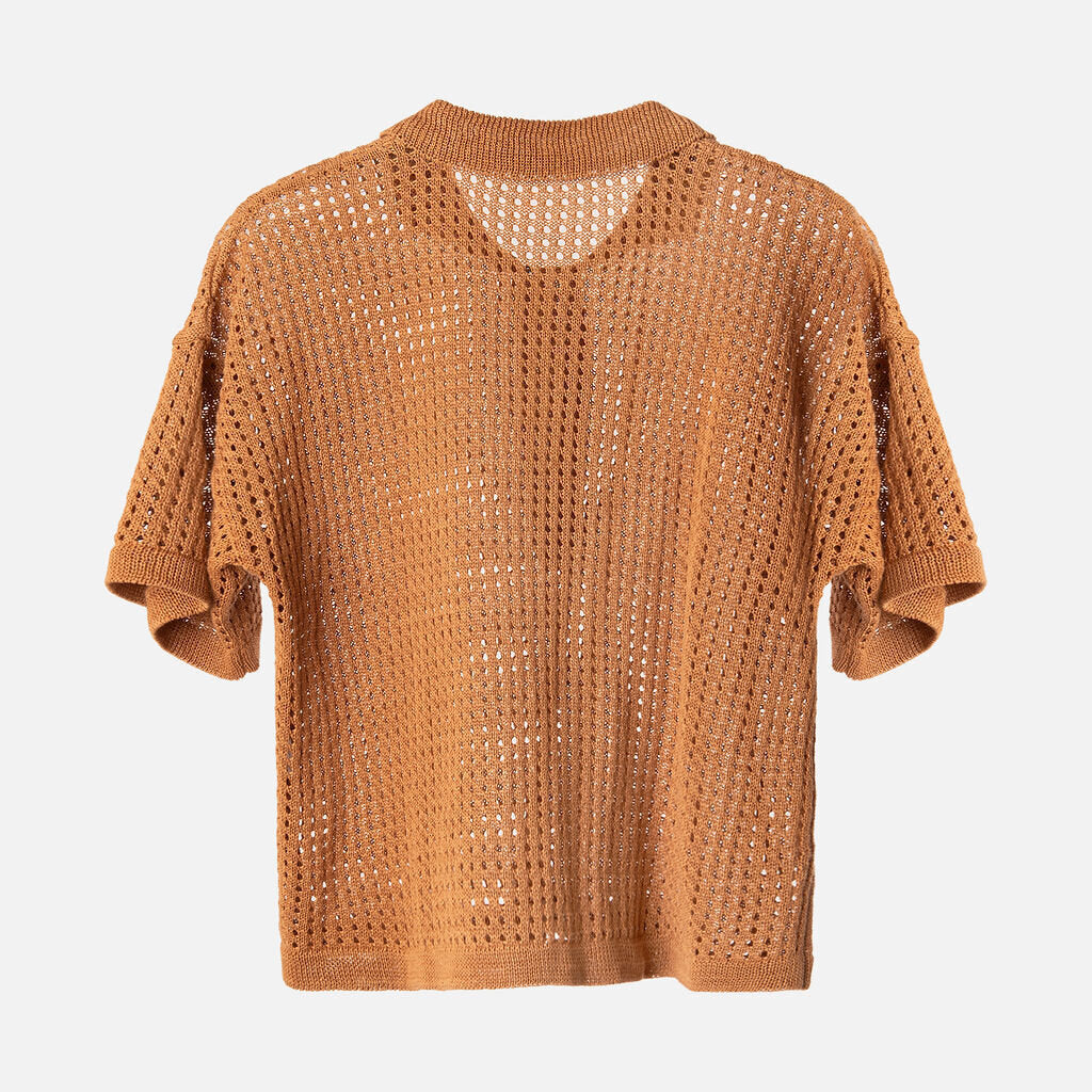 Nicholson & Nicholson Brown Open Knit Sweater