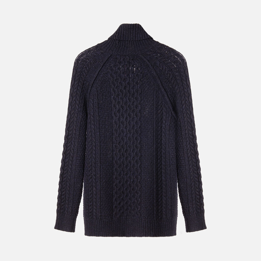 Vince Navy Wool & Alpaca Blend Turtleneck Sweater