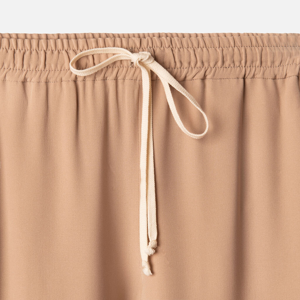 Joseph Tan White Stripe Silk Joggers