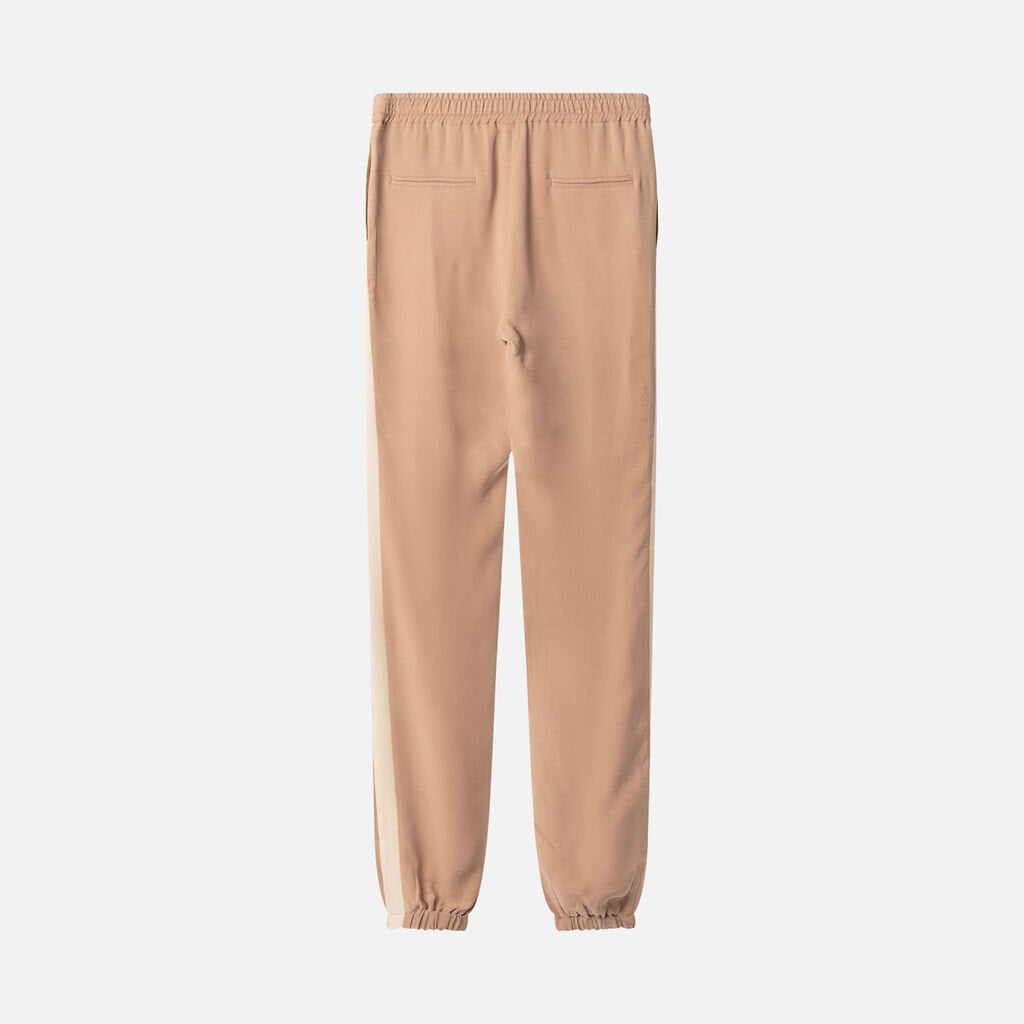 Joseph Tan White Stripe Silk Joggers