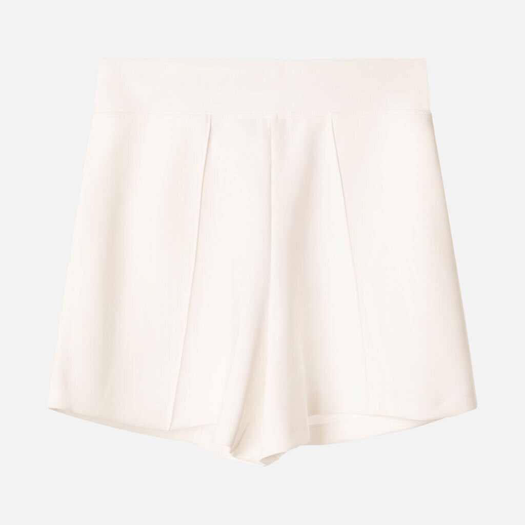The Park White Pull On Shorts Lyocell & Elastane