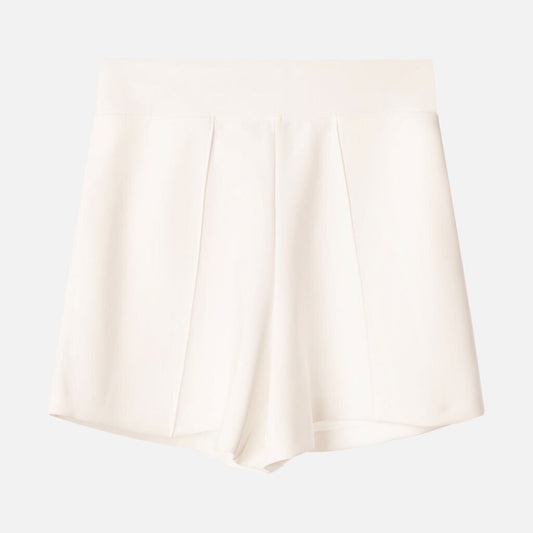 The Park White Pull On Shorts Lyocell & Elastane
