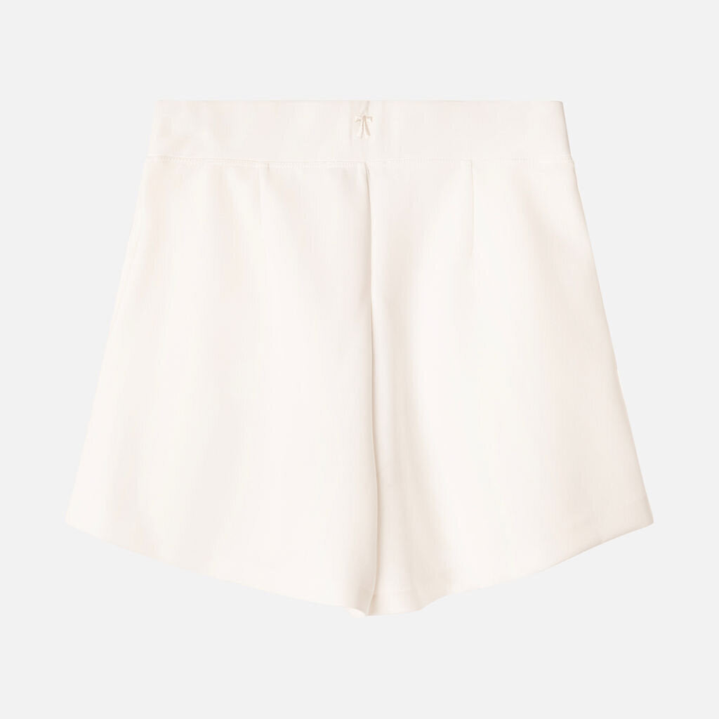 The Park White Pull On Shorts Lyocell & Elastane