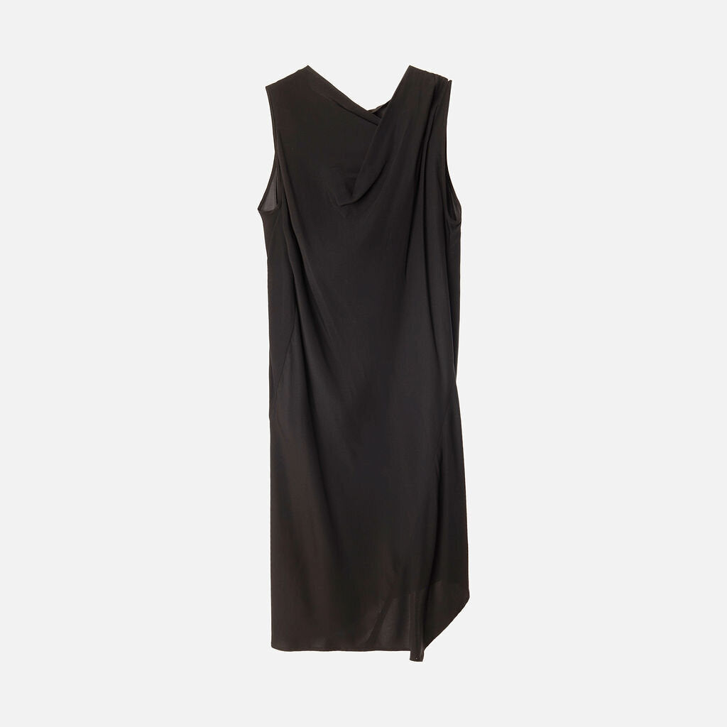 Maria Cornejo Black Silk Cowl Neck Dress