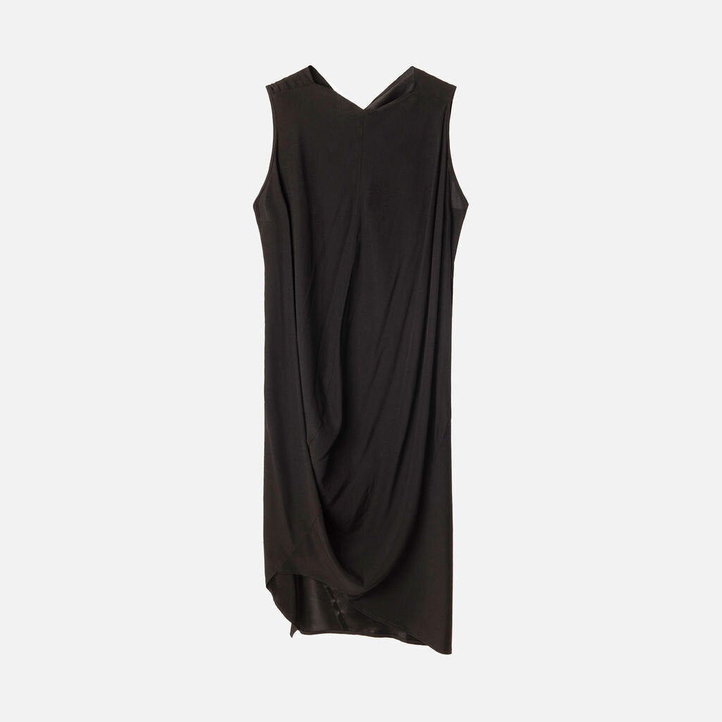 Maria Cornejo Black Silk Cowl Neck Dress