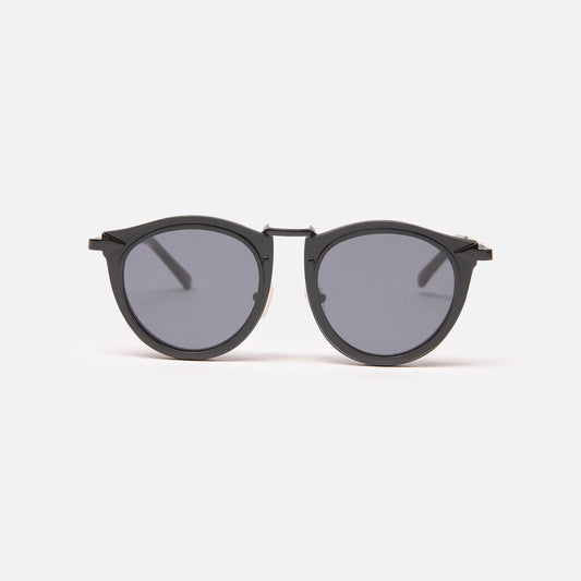 Karen Walker Black Round Wire Sunglasses