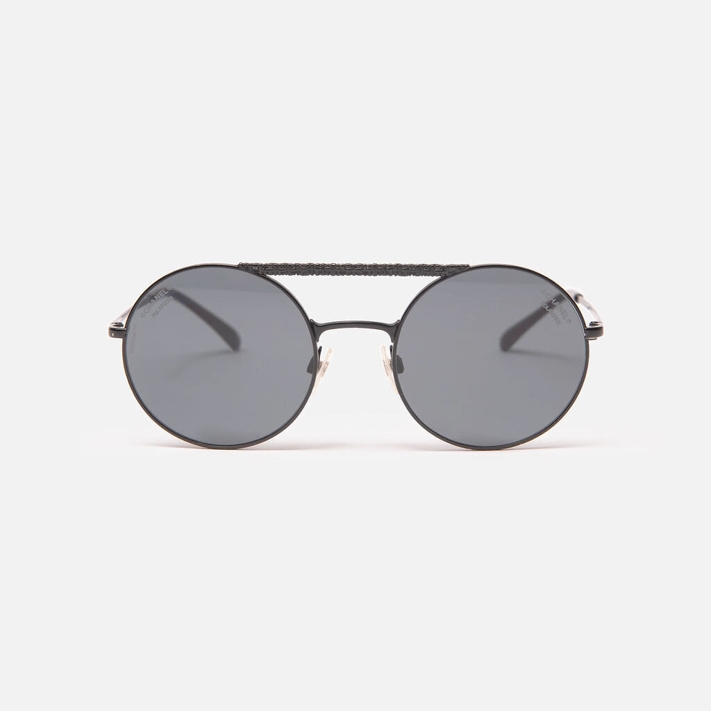 Chanel Black Round Sunglasses