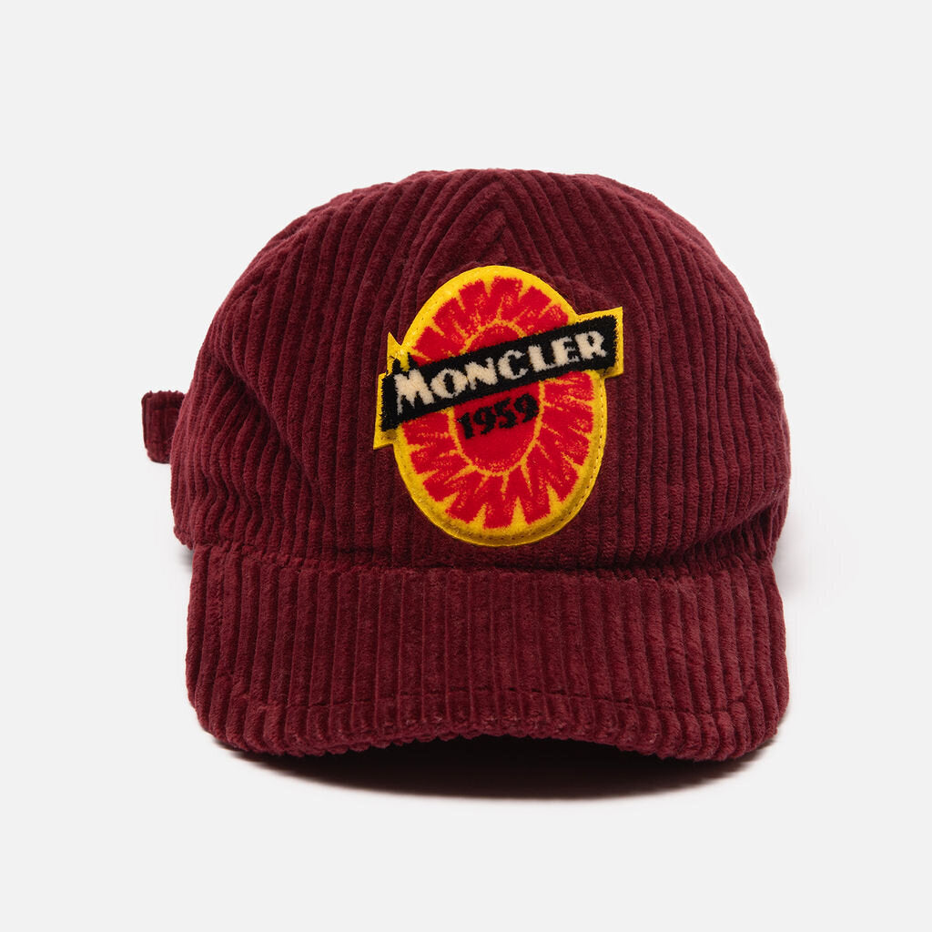 Moncler Burgundy Corduroy Hat