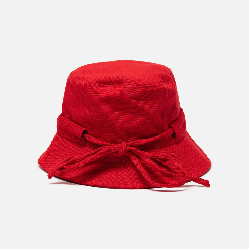Jacquemus Red Cotton Bucket Hat