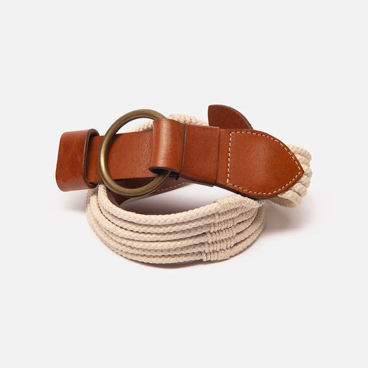 Theory Brown Leather Rope Belt