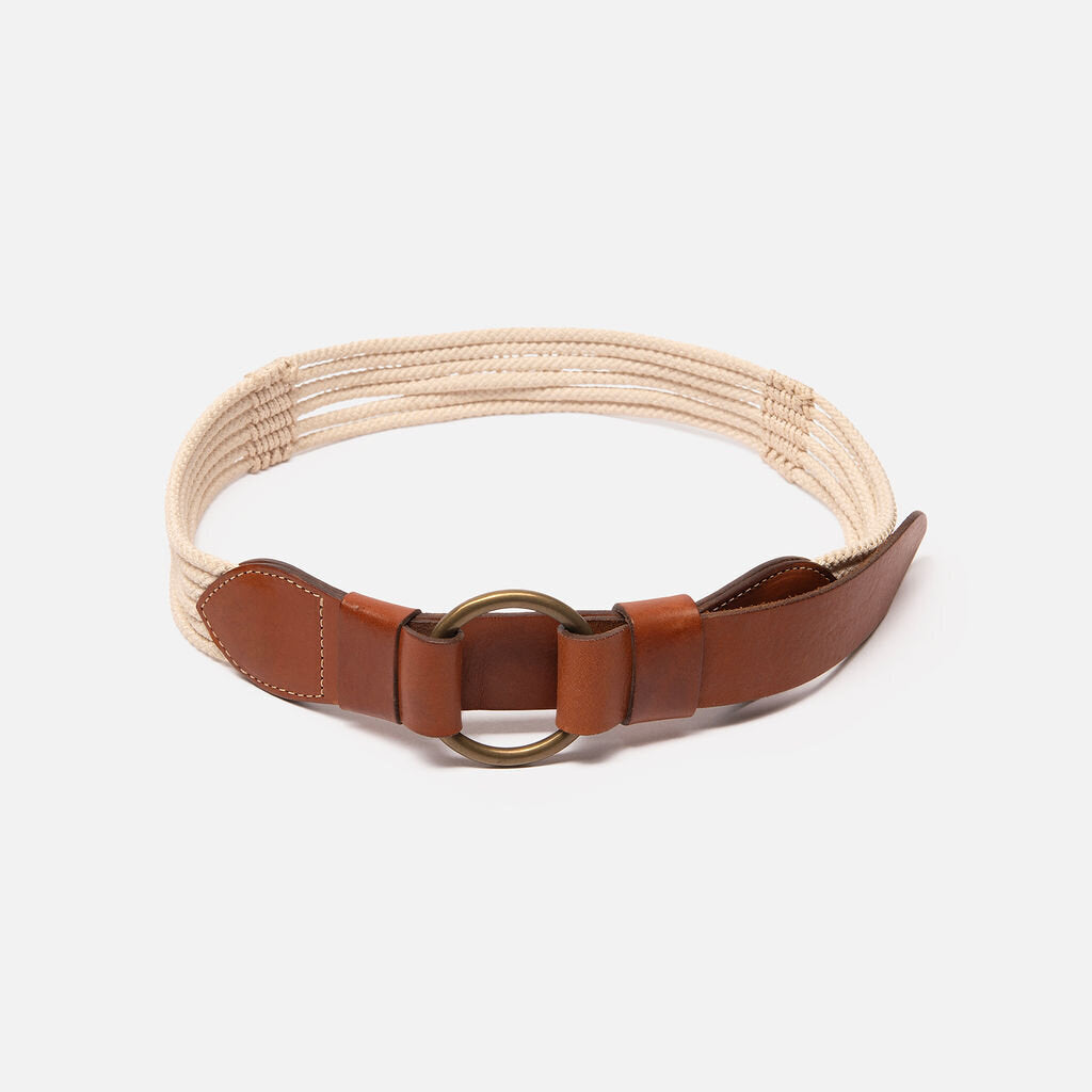Theory Brown Leather Rope Belt
