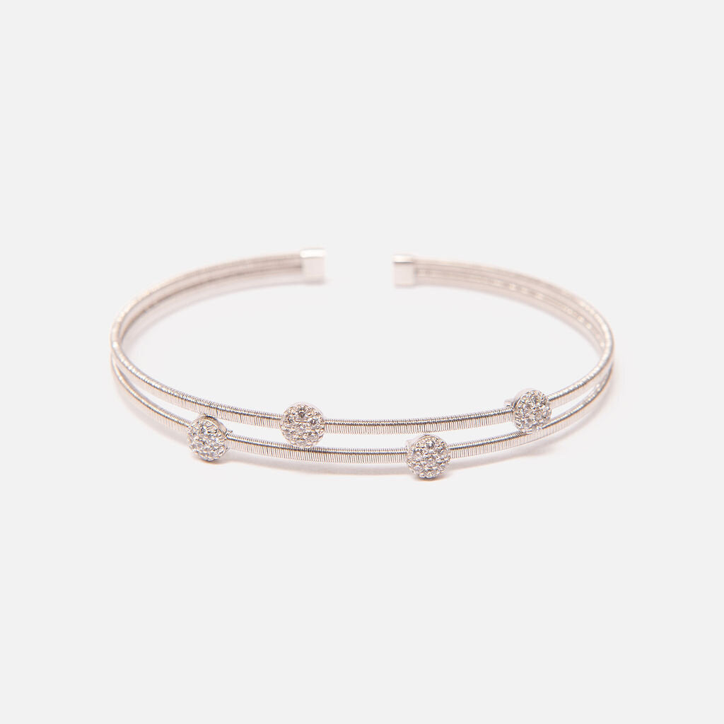Jetsy Deanna White Gold Wire Bracelet