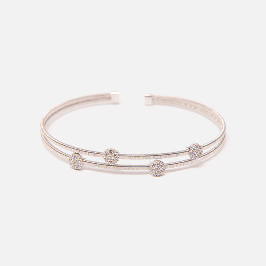 Jetsy Deanna White Gold Wire Bracelet