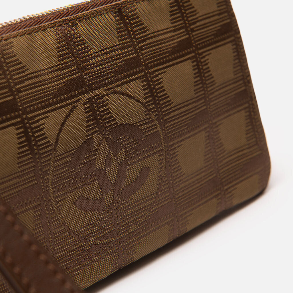 Chanel Brown Nylon Zip Wallet