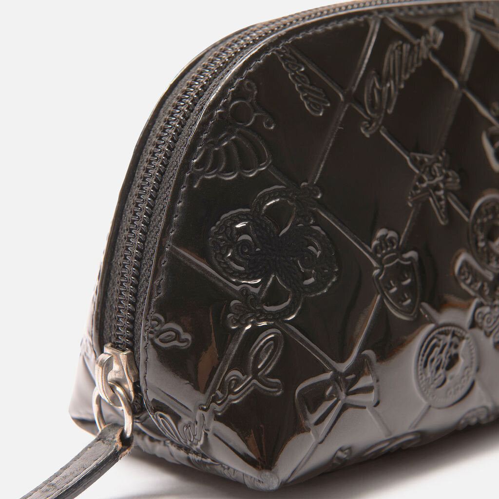 Chanel Black Patent Cosmetic Zip Pouch