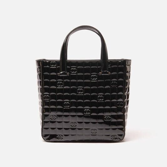 Chanel Black Patent Icon Tote