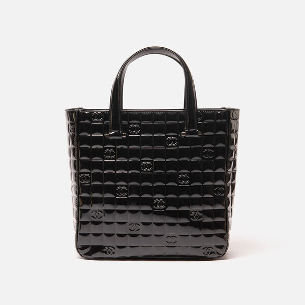 Chanel Black Patent Icon Tote