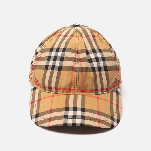 Burberry Check Cotton Baseball Cap