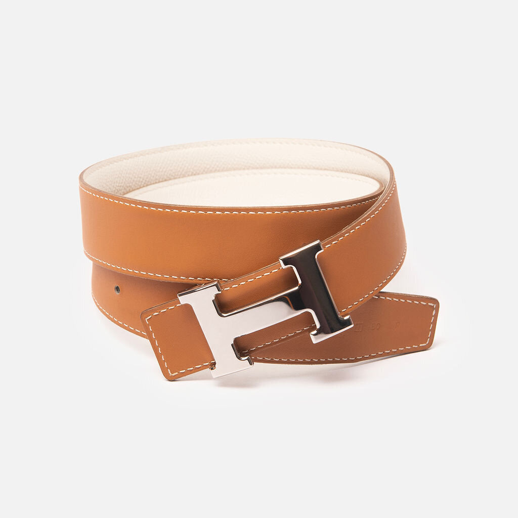 Hermes Constance Brown & White Belt
