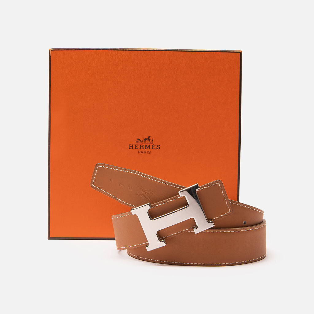 Hermes Constance Brown & White Belt