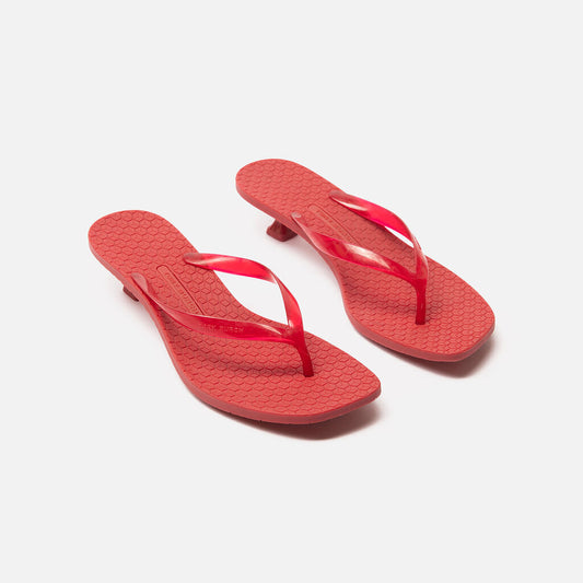 Tory Burch Red Jelly Heel Flip Flop