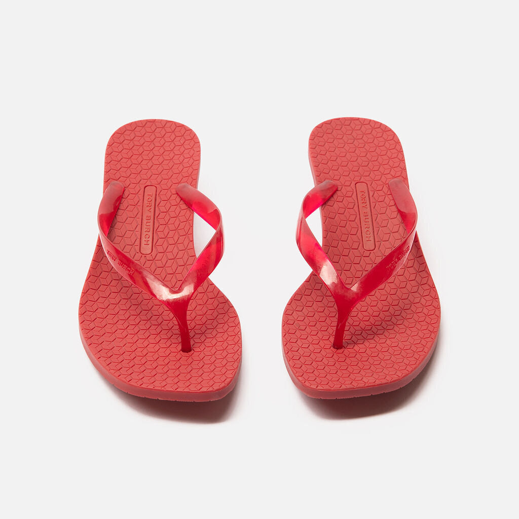 Tory Burch Red Jelly Heel Flip Flop