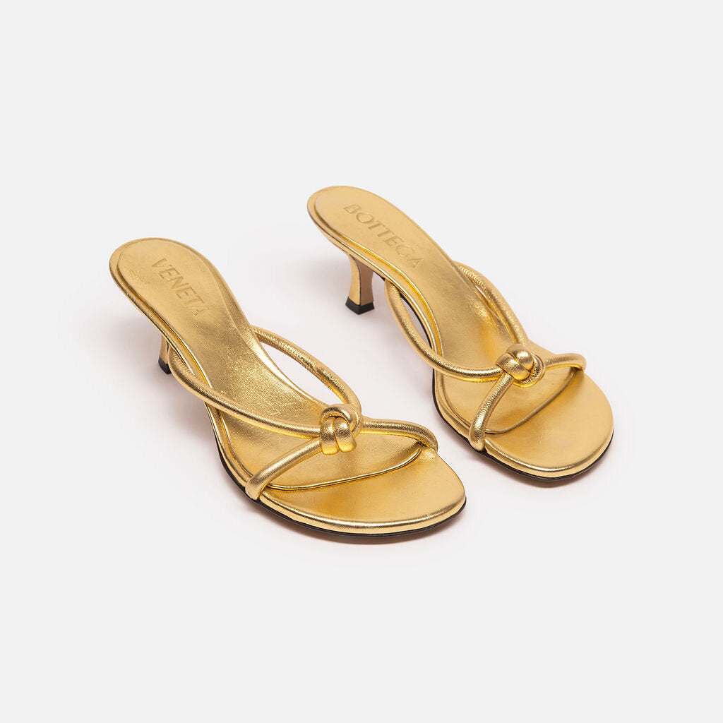 Bottega Veneta Gold Leather Scandal Knot