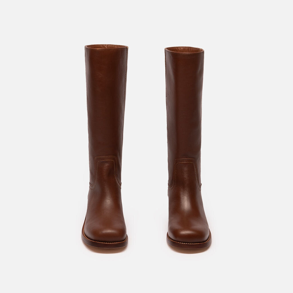 Steve Madden Brown Leather Tall Boot Riggs