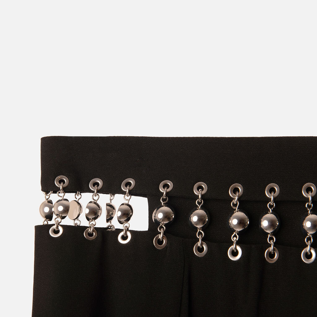 Rabanne Black Acetate Blend Maxi Skirt