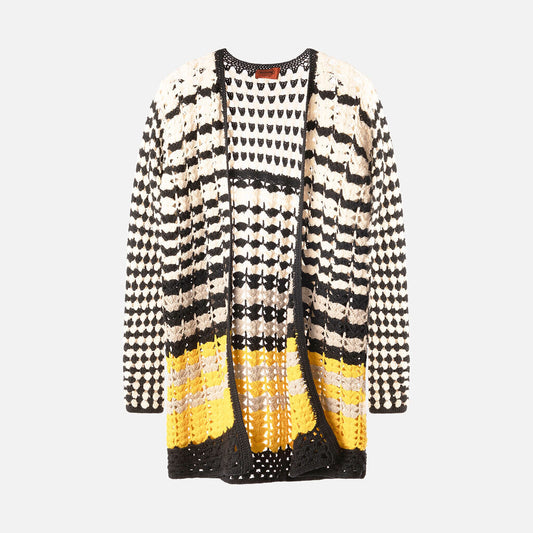 Missoni Cream, Yellow & Black Knit Cardigan