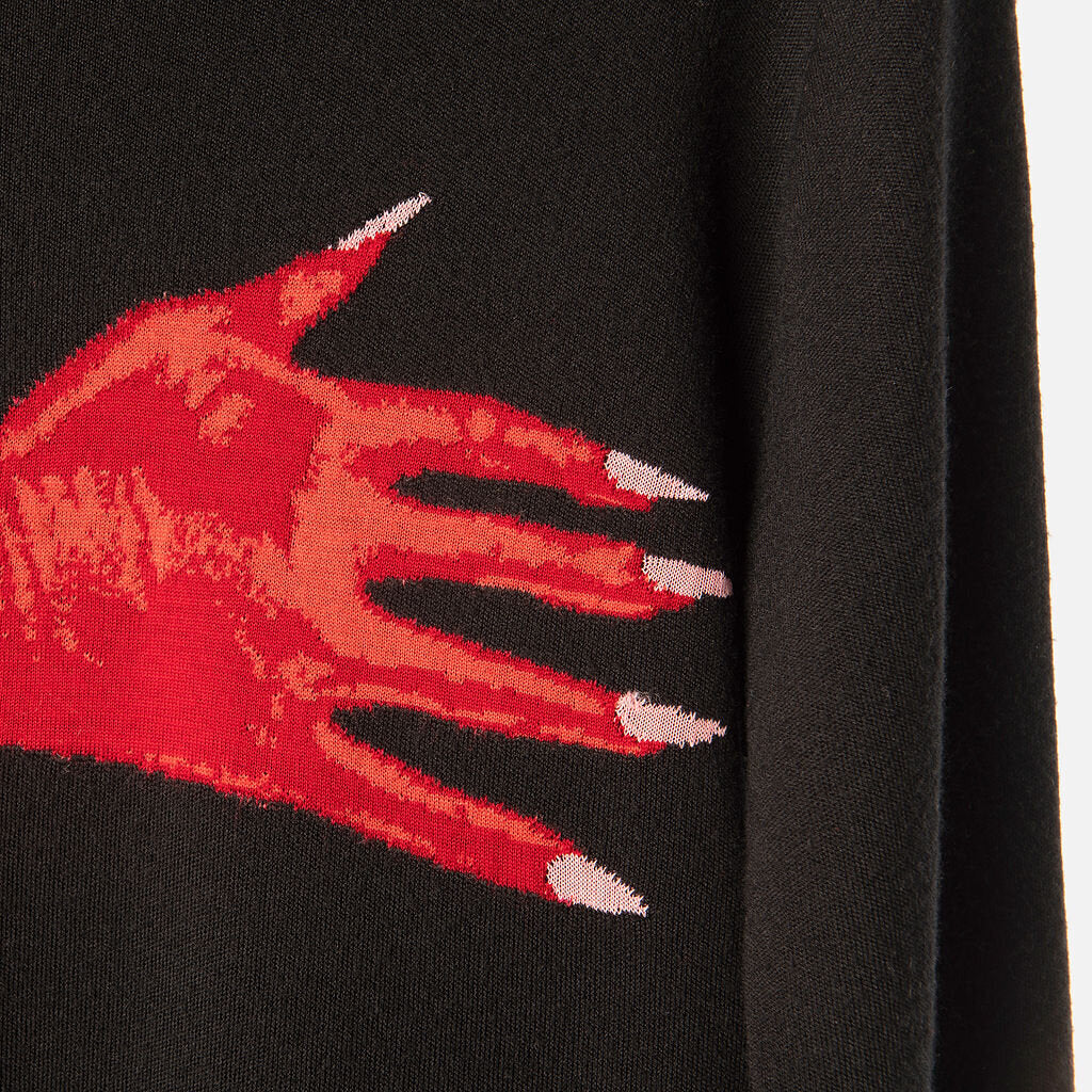 Loewe Black Wool Intarsia Knit Sweater