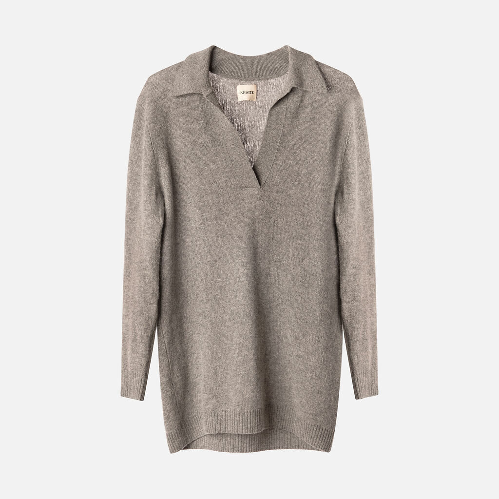 Khaite Grey Cashmere Sweater Dress