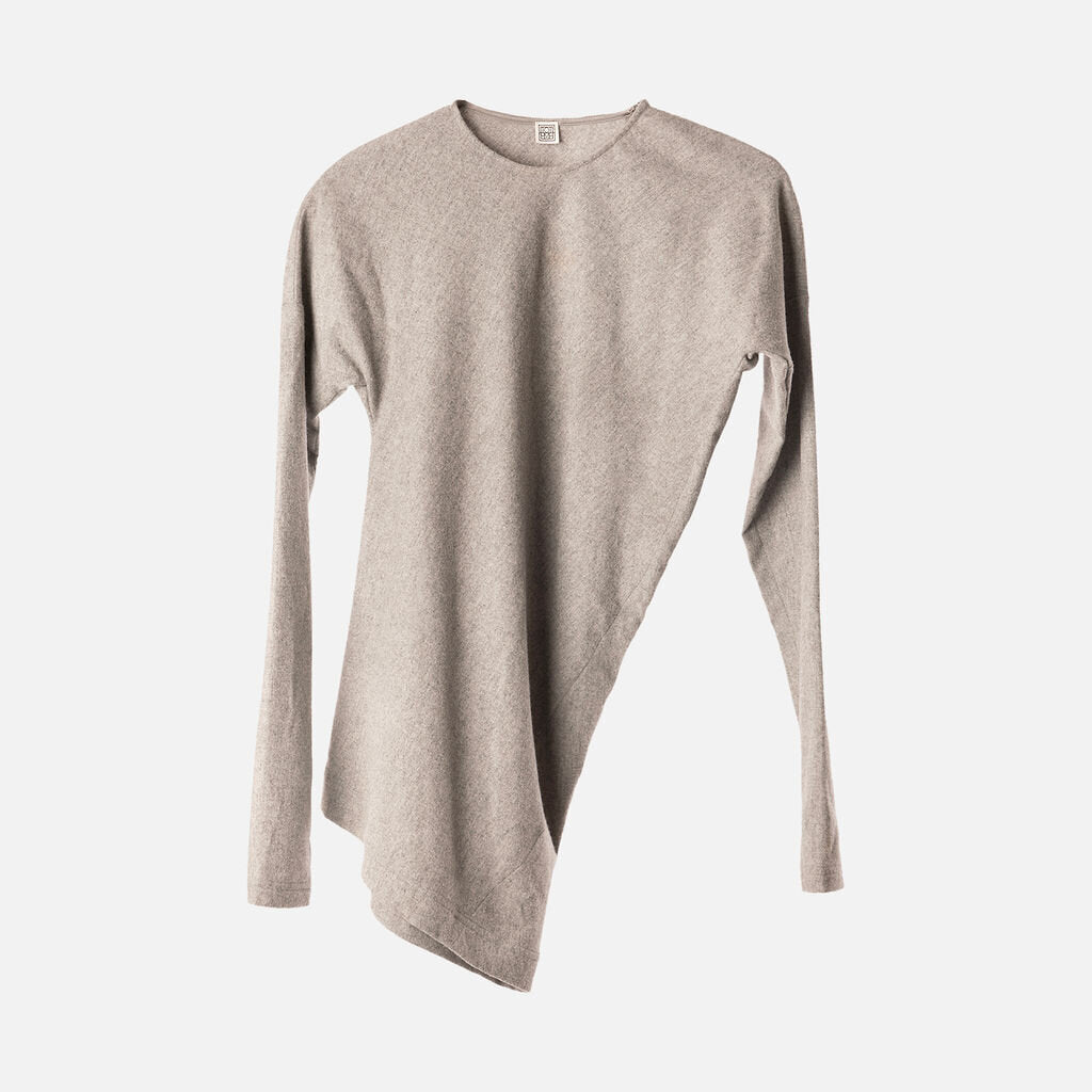 Toteme Grey Wool Twisted Flannel Top