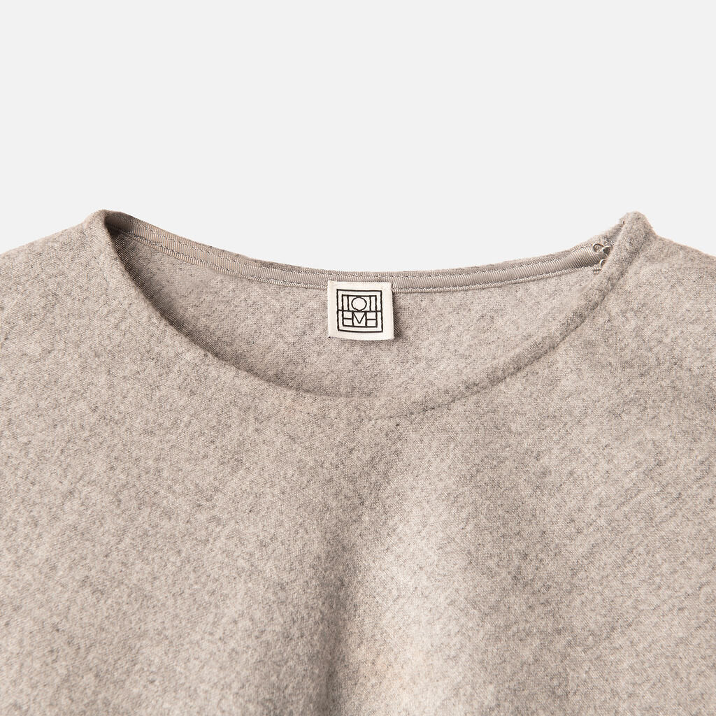 Toteme Grey Wool Twisted Flannel Top