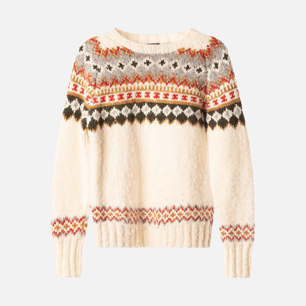 Chamula Cream Wool Fair Isle Sweater