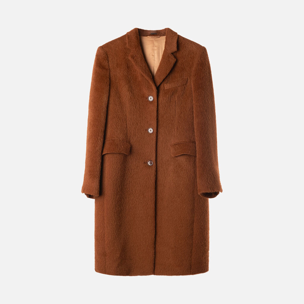 Acne Studios Rust Alpaca and Wool Coat