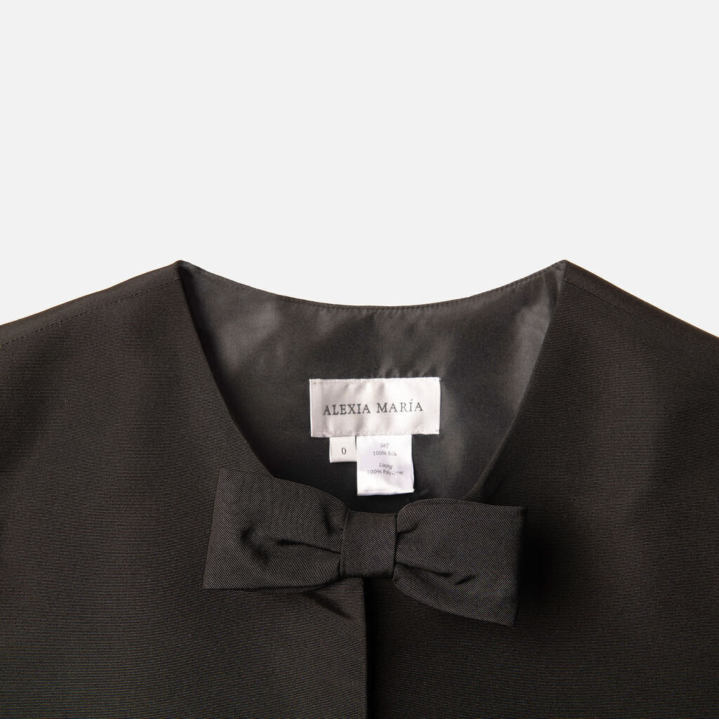 Alexia Maria Black Silk Evening Jacket