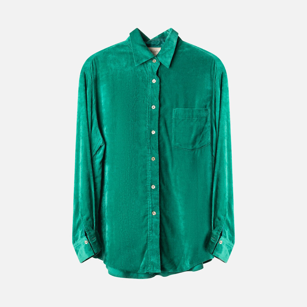 forte_forte Green Viscose Terry Shirt