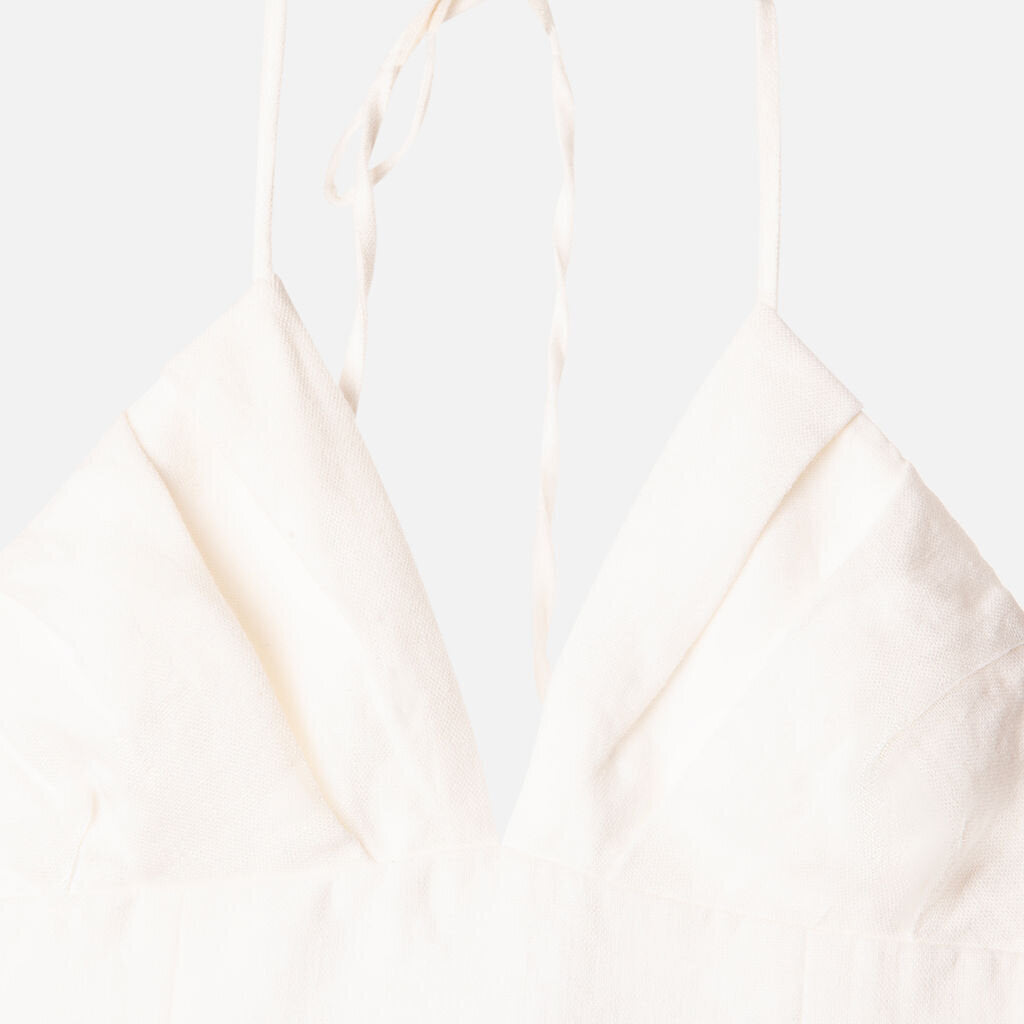 Venroy White Linen Mini Dress
