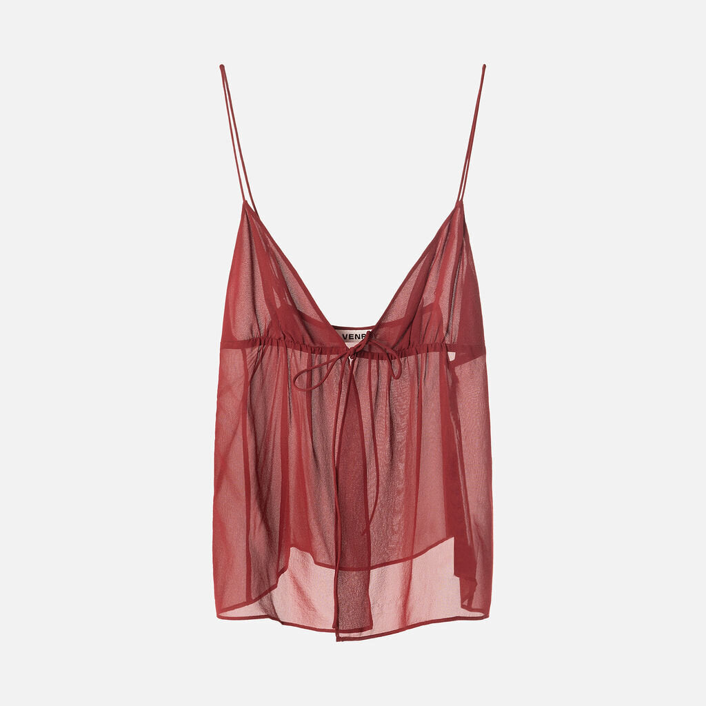 Venroy Maroon Silk Cami