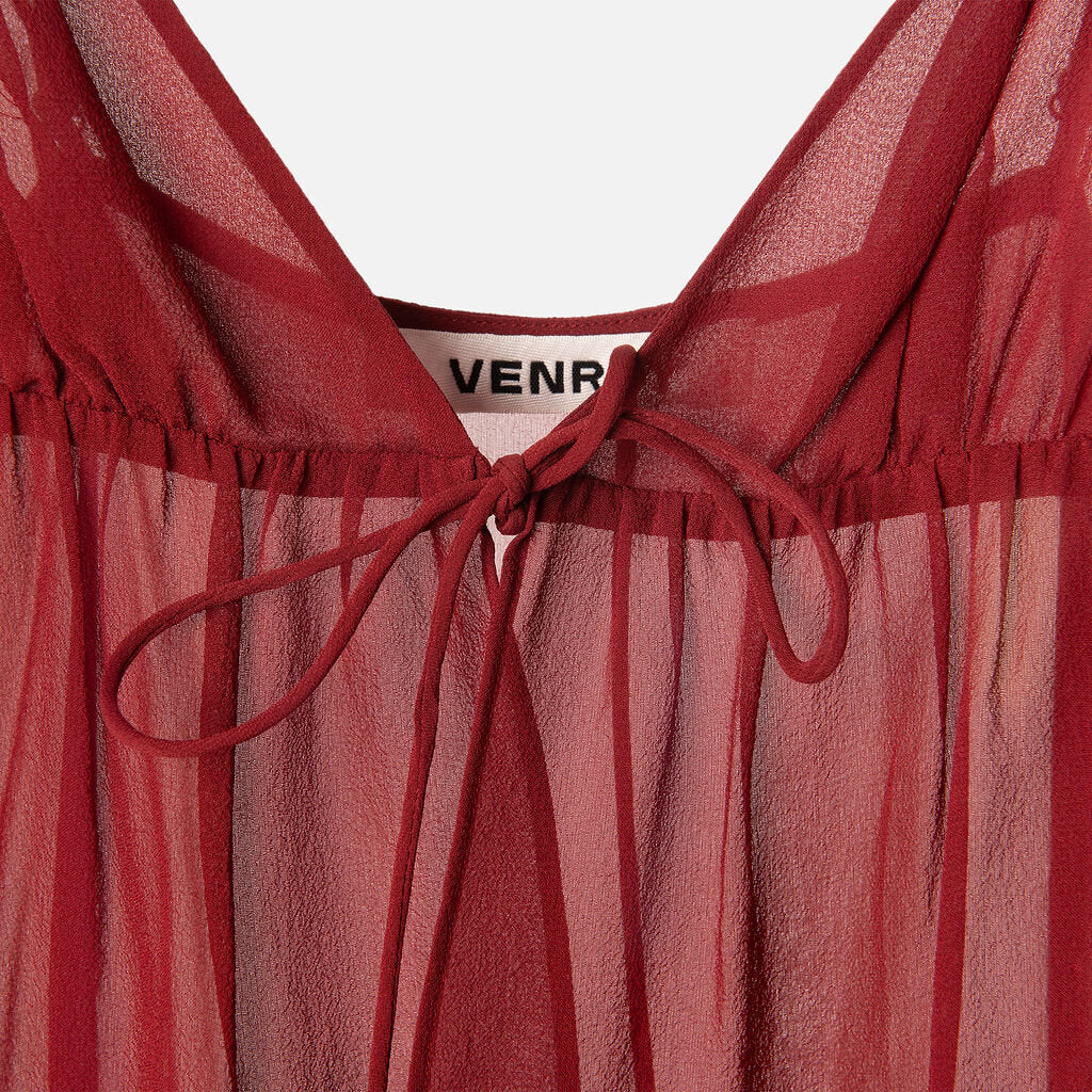 Venroy Maroon Silk Cami