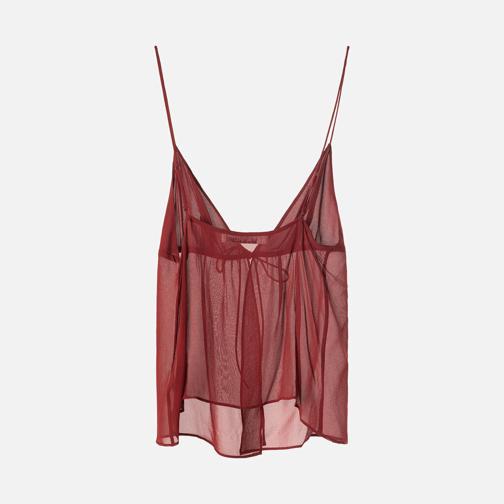 Venroy Maroon Silk Cami