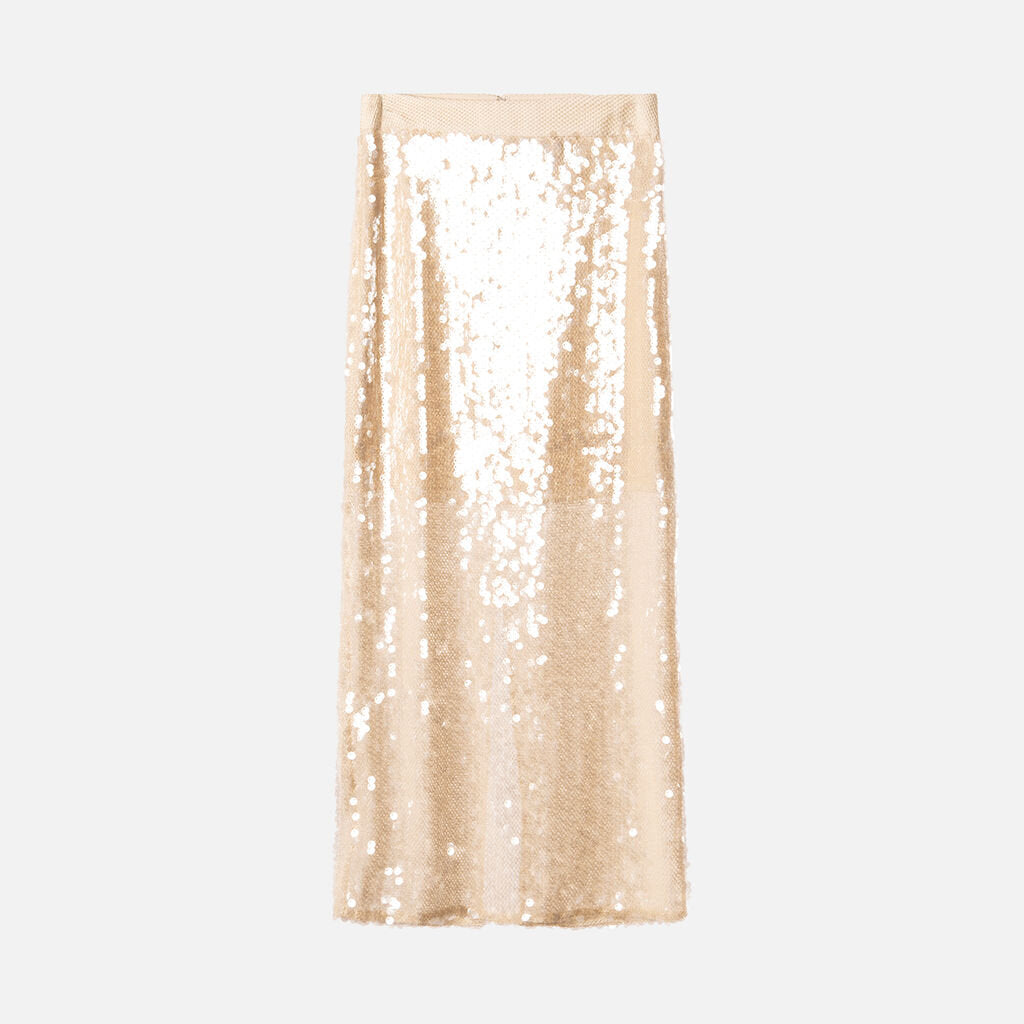 TWP Beige Sequin Midi Skirt (est 995)