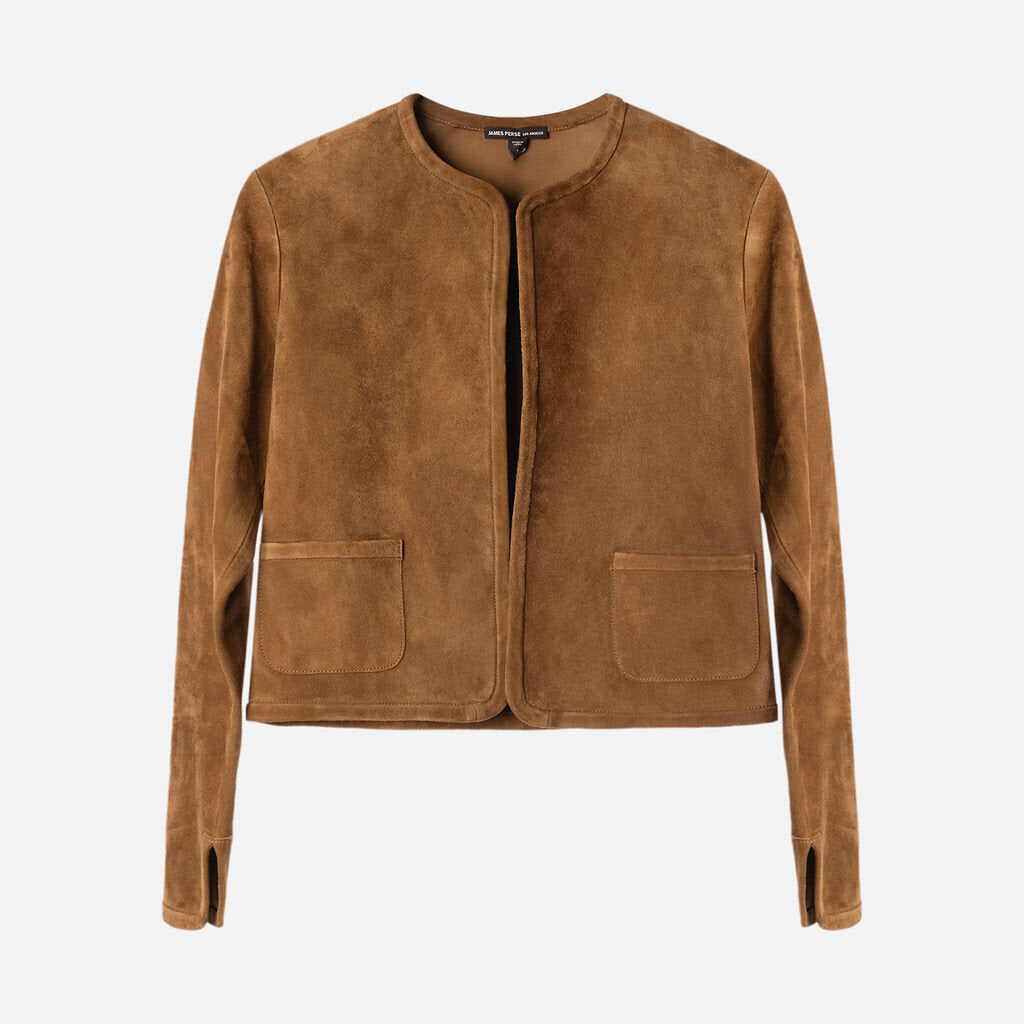 James Perse Brown Suede Jacket + Skirt