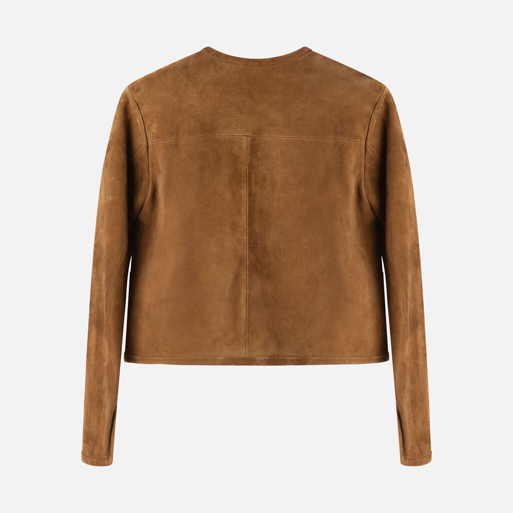 James Perse Brown Suede Jacket + Skirt