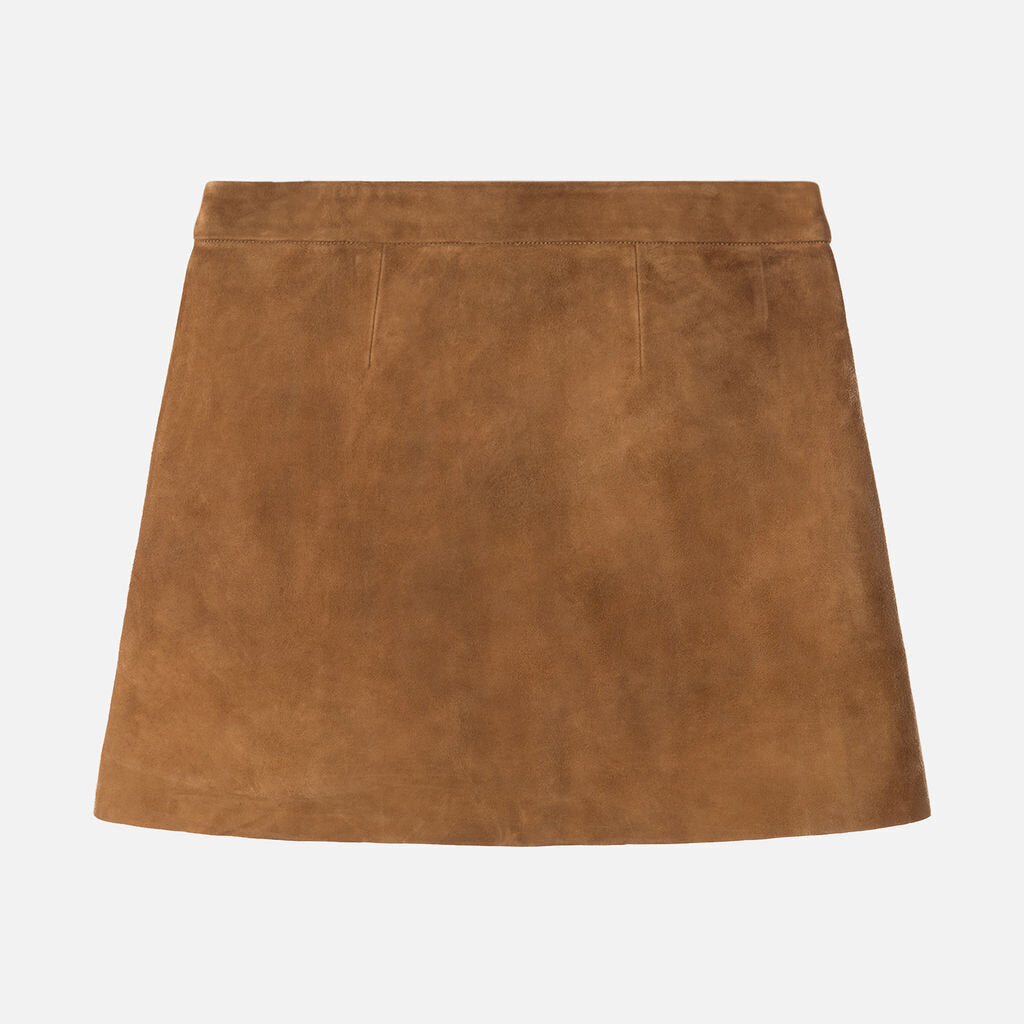 James Perse Brown Suede Jacket + Skirt