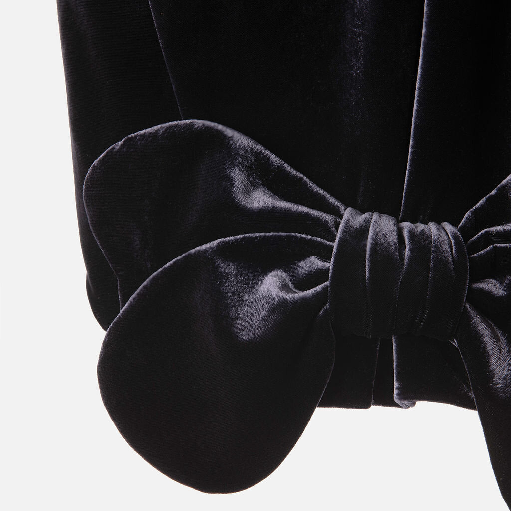 Hellessy Dark Navy Velvet Bustier Top